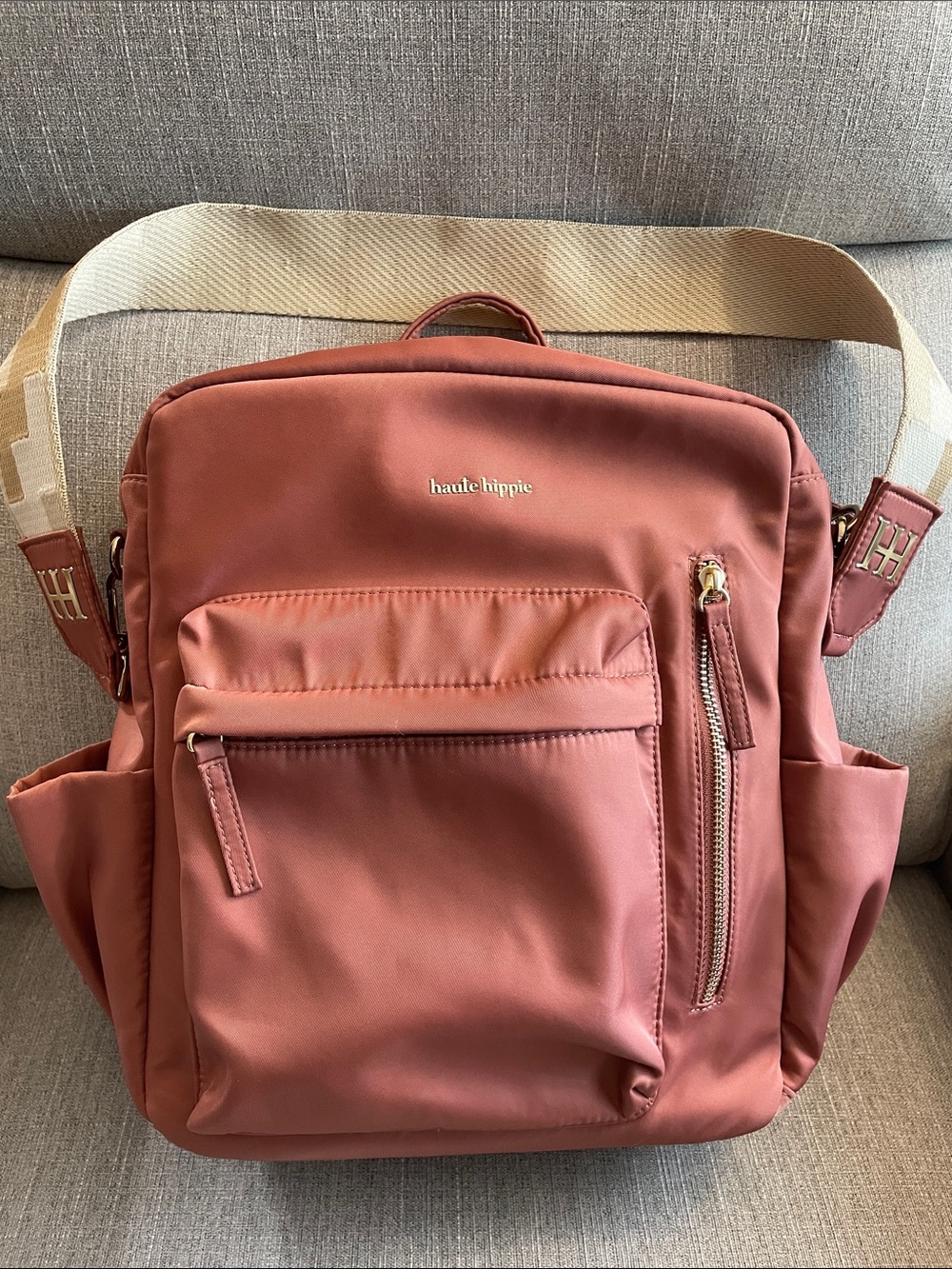 Haute Hippie On-the-Go Backpack Bag Dusty Rose - Laptop TikTok Viral